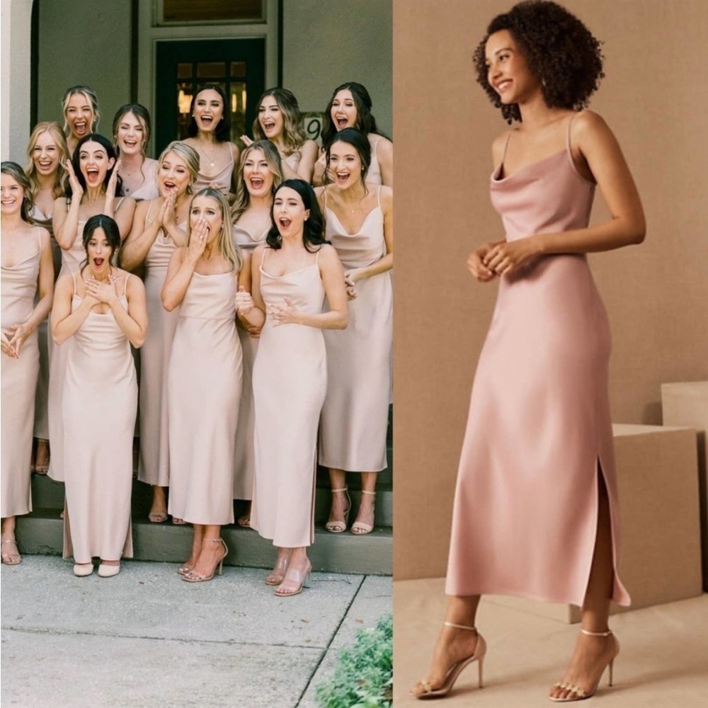NWT BHLDN Sachin & Babi Cali Satin Charmeuse Midi Dress Size 4 - Picture 4 of 14